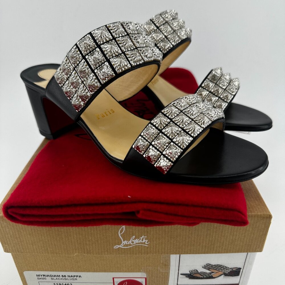 Louboutin Myriadiam 55 Studded Slide - Size 39